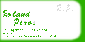 roland piros business card